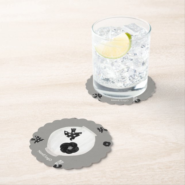 objet_22_camellia,bird and pottery paper coaster (Insitu)