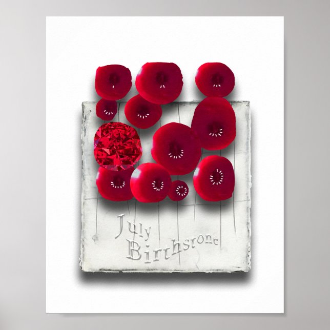 objet_4_variations on the ruby matte poster (Front)