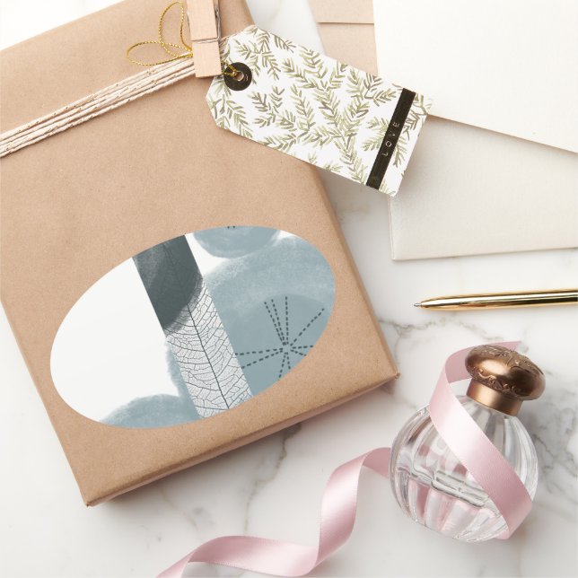 objet_9_autumn leaves_2 oval sticker (Gifting)