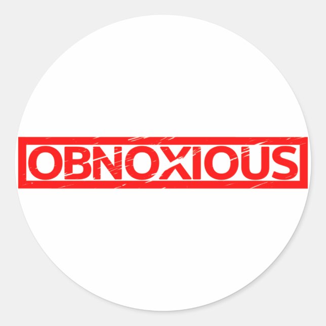 Obnoxious Stamp Classic Round Sticker (Front)