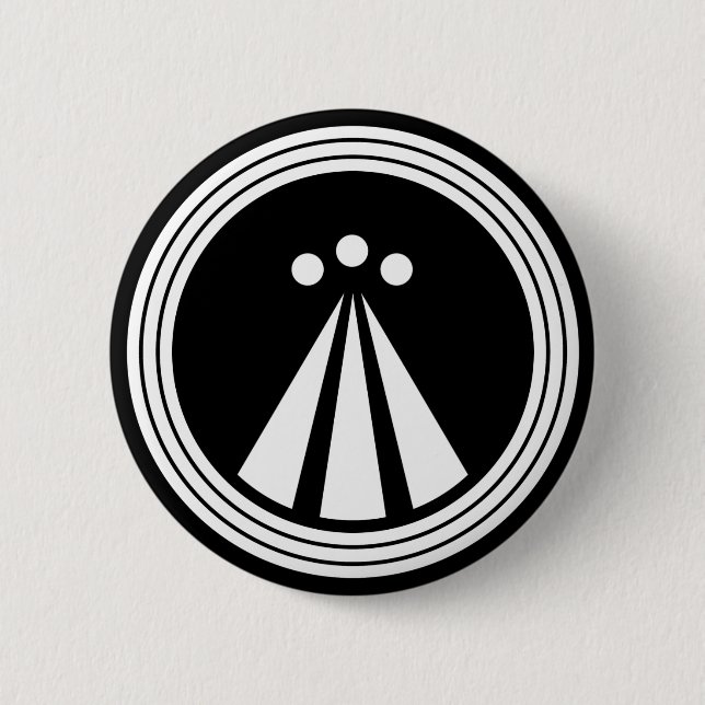 OBOD Symbol on Blk 6 Cm Round Badge (Front)
