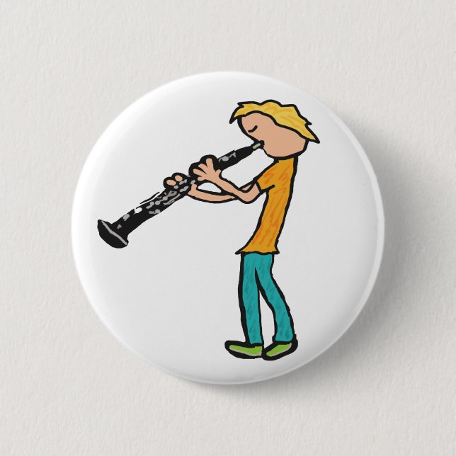 Oboe 6 Cm Round Badge (Front)