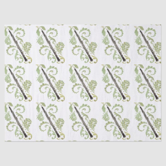 Oboe and Foliage Tissue Paper (Front)