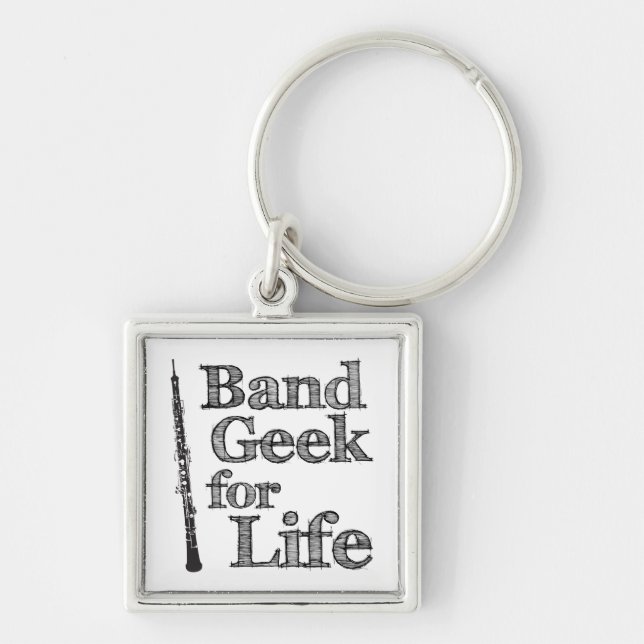 Oboe Band Geek Key Ring (Front)