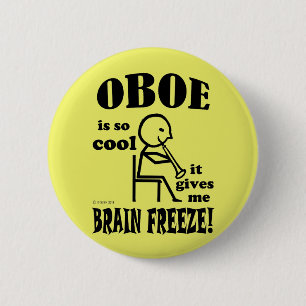 Oboe, Brain Freeze 6 Cm Round Badge