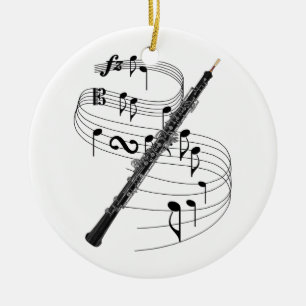 Oboe Ceramic Tree Decoration