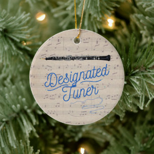 Oboe Designated Tuner Quote Funny Oboist    Ceramic Tree Decoration