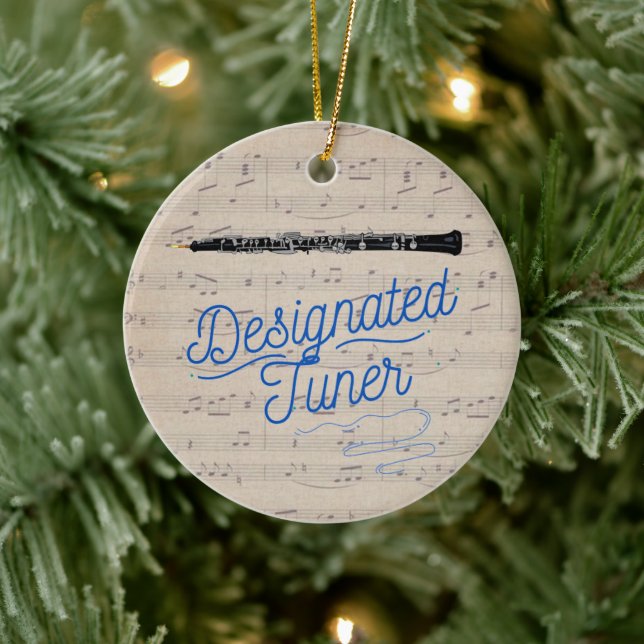 Oboe Designated Tuner Quote Funny Oboist    Ceramic Tree Decoration (Tree)