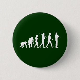 Oboe evolution funny Oboist humour gift 6 Cm Round Badge