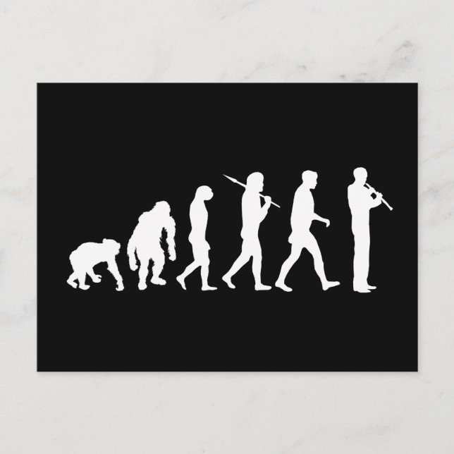 Oboe evolution funny Oboist humour gift Postcard (Front)