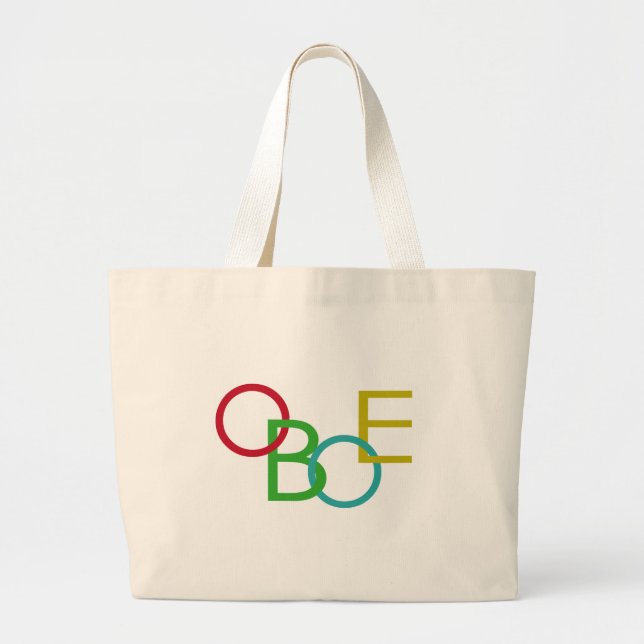 OBOE Letters Large Tote Bag (Front)