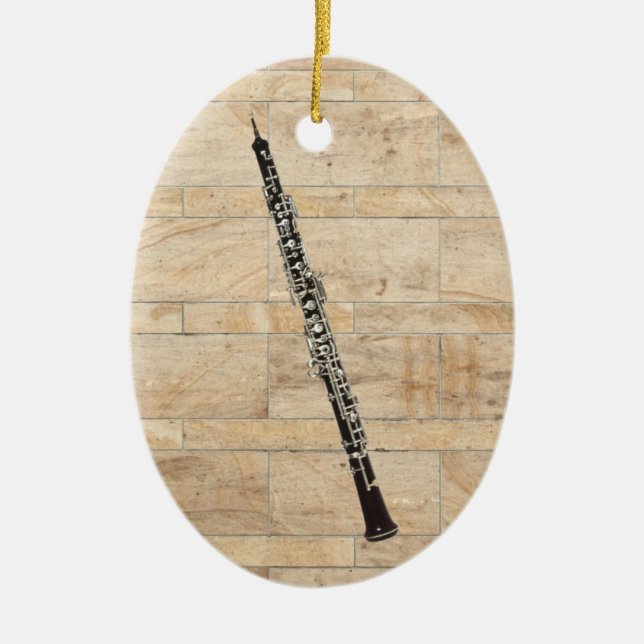 Oboe Oval Ornament Pendant (Front)