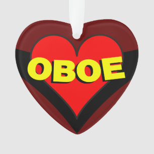 Oboe Over Heart Ornament