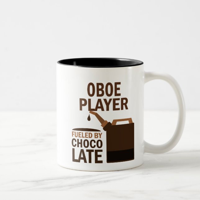 Oboe Player (Funny) Chocolate Two-Tone Coffee Mug (Right)