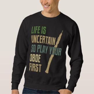 Oboe Player Retro Style Sweatshirt