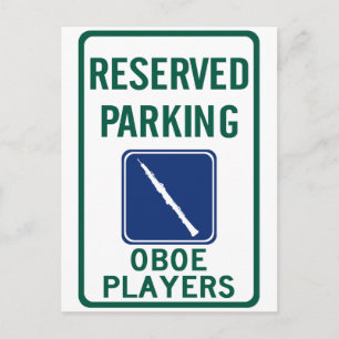 Oboe Players Parking Postcard