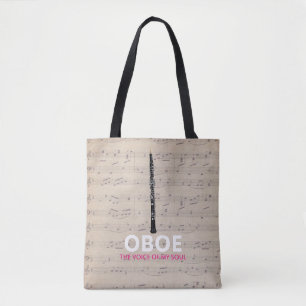  oboe quote oboist Music Notes  Tote Bag