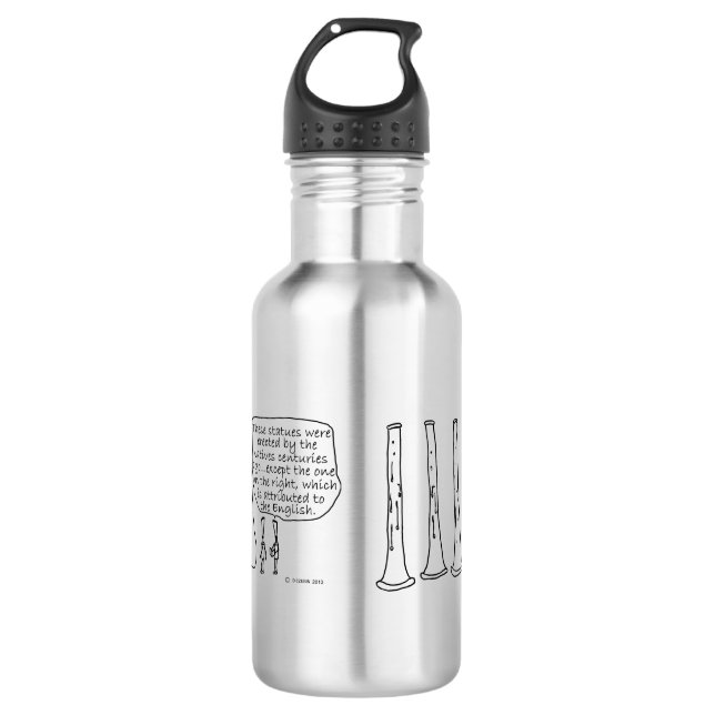 Oboe Statues Stainless Steel Water Bottle (Front)