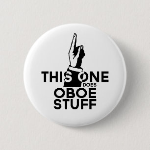 Oboe Stuff - Funny Oboe Music 6 Cm Round Badge