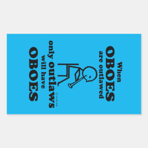 Oboes Outlawed Rectangular Sticker