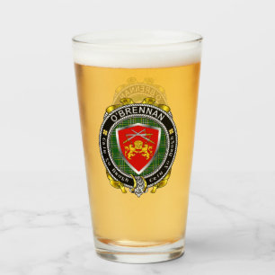 O'Brennan/Brennan Irish Shield Beer Glass