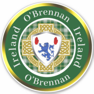 O'Brennan Irish Shield & Celtic Cross Personalised