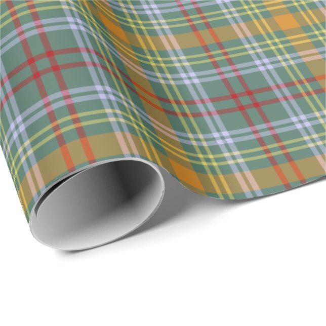 O'Brien Clan Tartan Irish Plaid Pattern Wrapping Paper (Roll Corner)