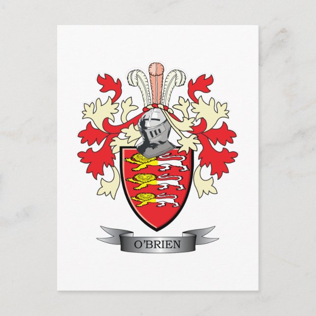 O'Brien Coat of Arms Postcard (Front)