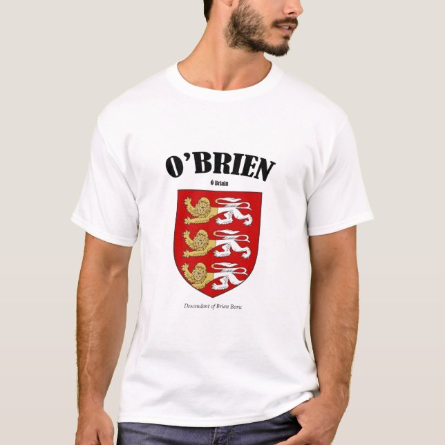 O'BRIEN Crest Translation & Meaning T-Shirt (Front)