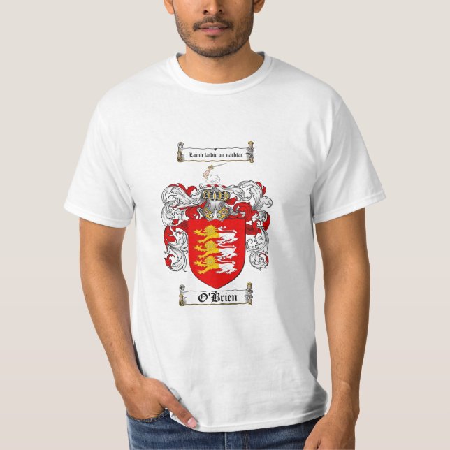 O'Brien Family Crest - O'Brien Coat of Arms T-Shirt (Front)