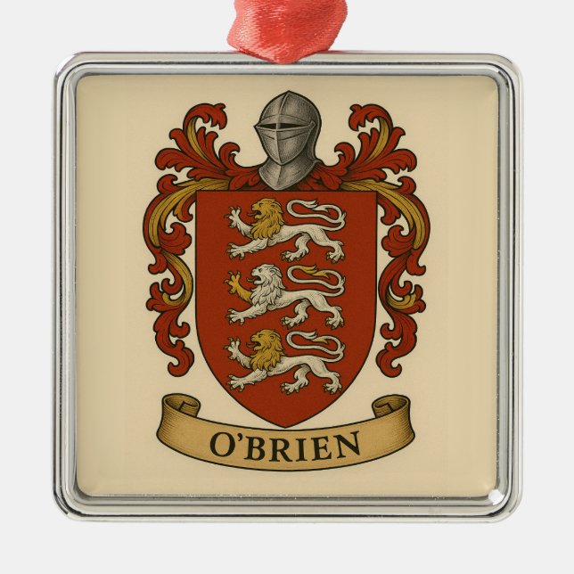 O'Brien Family Crest Ornament (Front)