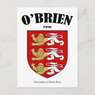 O'Brien Family Crest Postcard