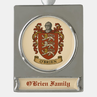 O'Brien Family Crest Silver Plated Ornament