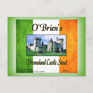 O'Brien's Dromoland Castle Stout Postcard