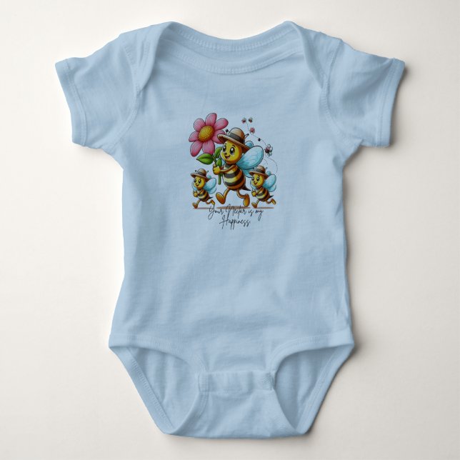 Obsequiring Flowers Baby Bodysuit (Front)