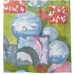 Observance Folk Art by AnyaC Shower Curtain