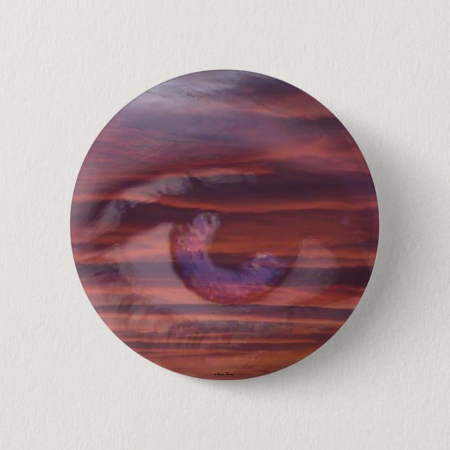 Observant Eye In The Sky Button (Front)