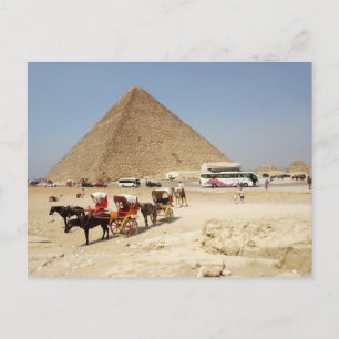 Observation platform around the pyramid of Cheops Postcard