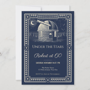 Observatory Dome 60th Birthday Invitation