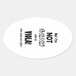 Obsessed Viola Oval Sticker