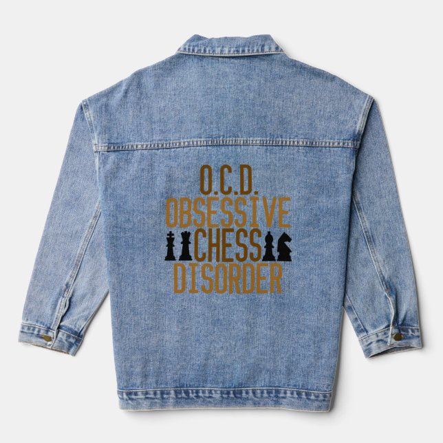 Obsessed with Chess Denim Jacket (Back)