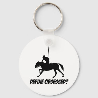 Obsessed with horse polo key ring
