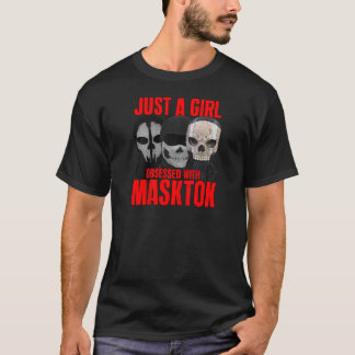 Obsessed with masktok booktok reading books romanc T-Shirt