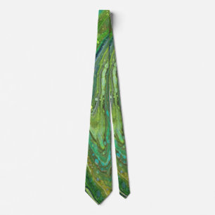 Obsession 3 Wild Green Abstract Tie