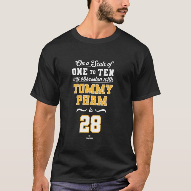 Obsession Tommy Pham 28 Pittsburgh MLBPA T-Shirt (Front)