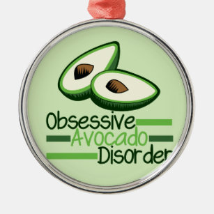 Obsessive Avocado Disorder Cool Green Metal Tree Decoration