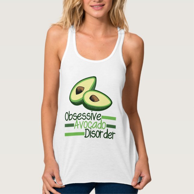 Obsessive Avocado Disorder Cool Green Singlet (Front)