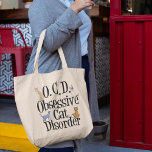 Obsessive Cat Disorder<br><div class="desc">I love my cats. I have OCD,  Obsessive Cat Disorder. A funny kitten gift that would make a great present for someone who likes cute kittens. The different breeds of cats are crawling on the letters of this pretty kitty bag.</div>
