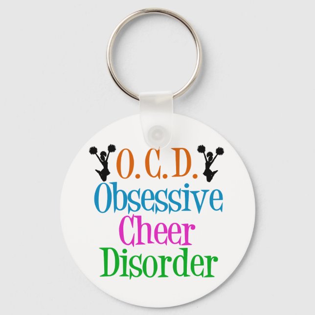 Obsessive Cheer Disorder Cute Cheerleader Key Ring (Front)