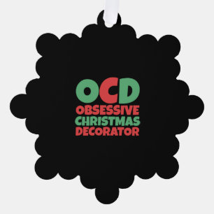 Obsessive Christmas Decorator Tree Decoration Card